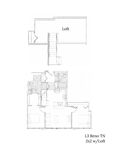 Floor plan for 2 beds, 2 baths, 928 sqft